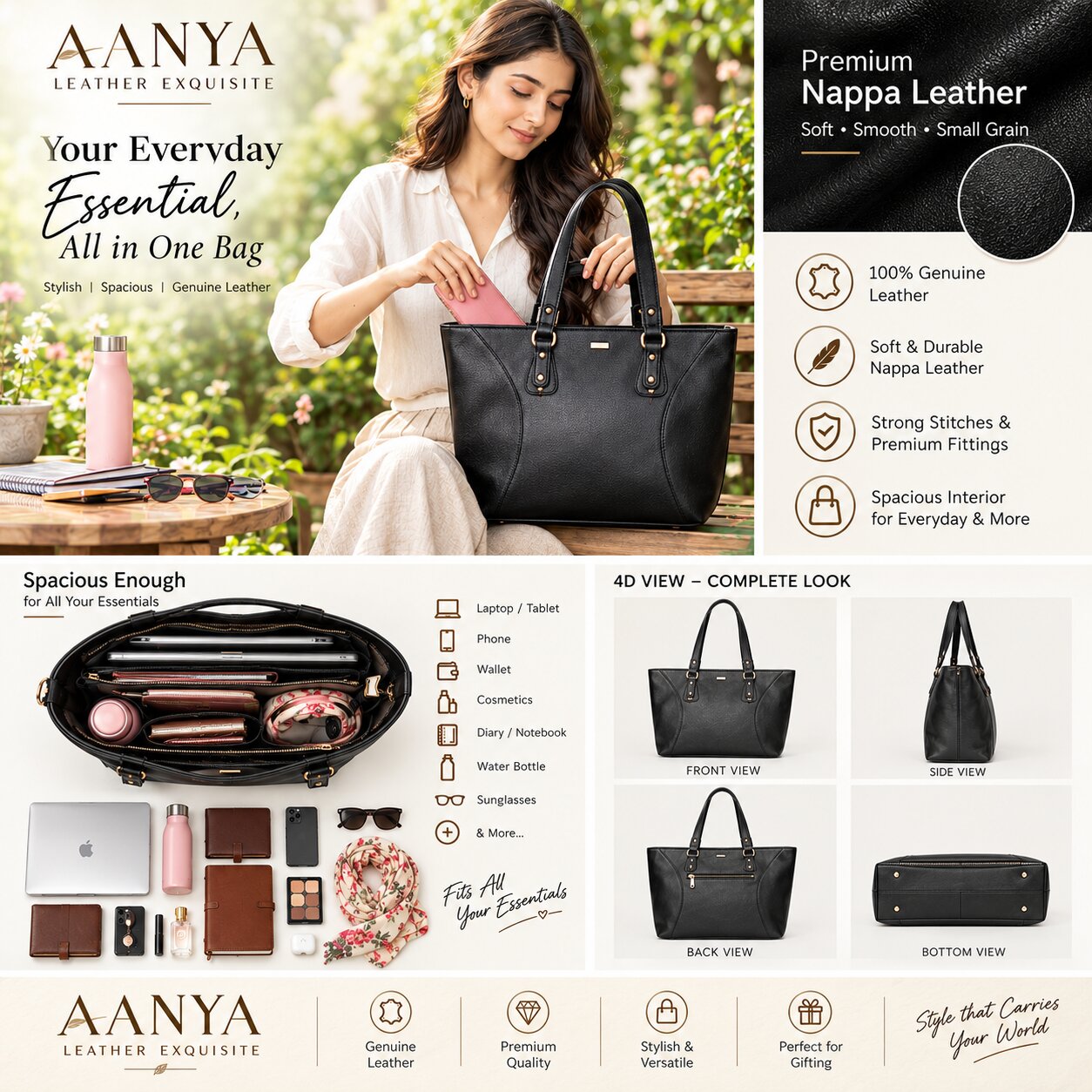 Style 214 (A) Leather Tote Bag
