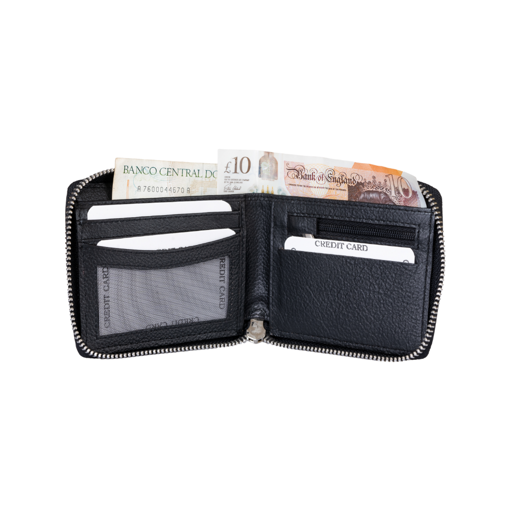 Compact Zip-Around Card Wallet view 3